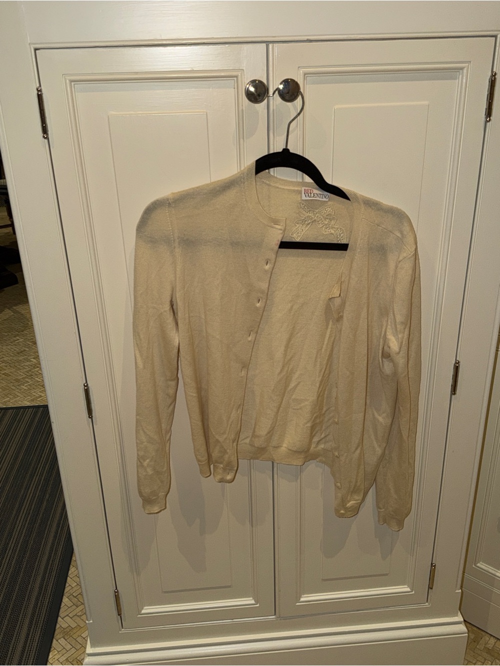 RED Valentino Cream Button-Front Cardigan